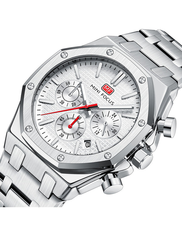 MINI FOCUS - MF 0609 - Quartz - Bracelet en Acier Inoxidable - Résistante à l'eau