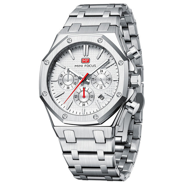 MINI FOCUS - MF 0609 - Quartz - Bracelet en Acier Inoxidable - Résistante à l'eau