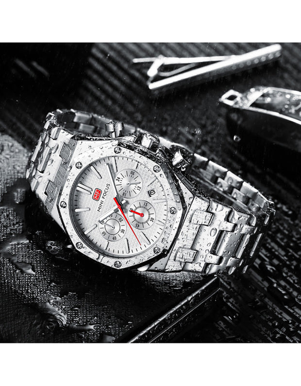 MINI FOCUS - MF 0609 - Quartz - Bracelet en Acier Inoxidable - Résistante à l'eau