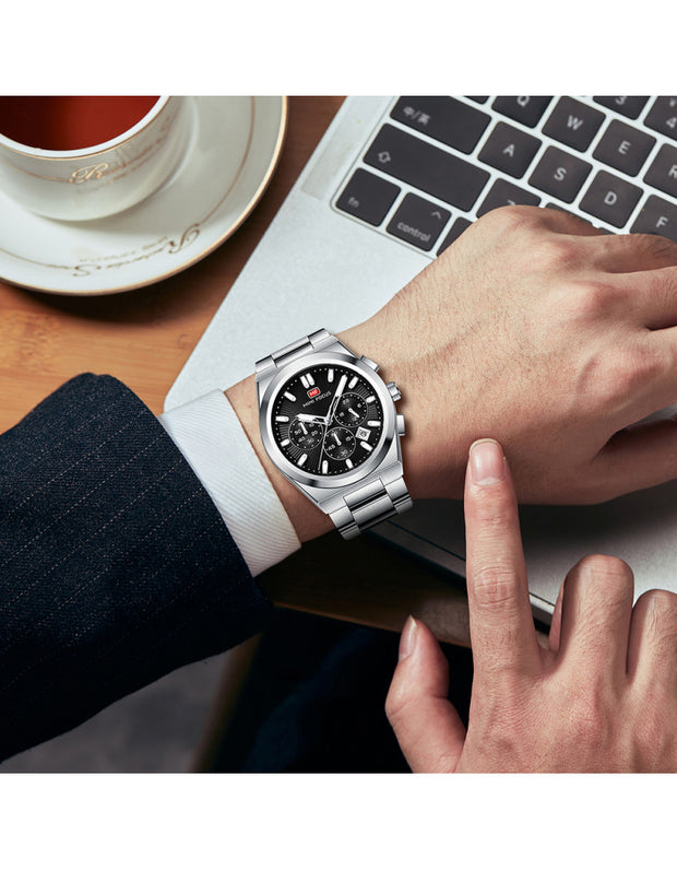 MINI FOCUS - MF 0614 - Quartz - Bracelet en Acier Inoxidable - Résistante à l'eau