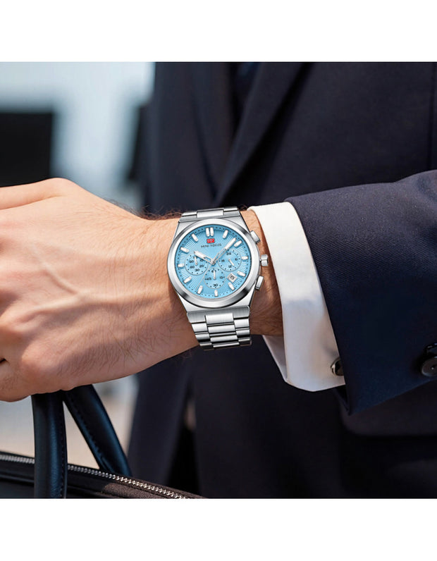 MINI FOCUS - MF 0614 - Quartz - Bracelet en Acier Inoxidable - Résistante à l'eau