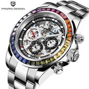 Pagani Design 1653 – Montre Skeleton Rainbow Chronographe Homme