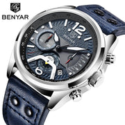 Benyar 5171 – Montre Homme Sport Chronographe Cuir