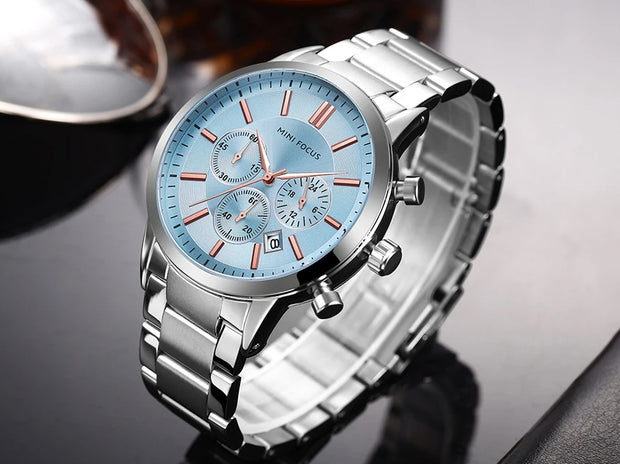 MINI FOCUS - MF0188 - Quartz - Bracelet en Acier Inoxidable - Résistante à l'eau