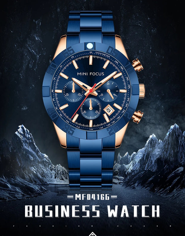 MINI FOCUS - MF0416 - Quartz -  Acier inoxydable  - Résistante à l'eau