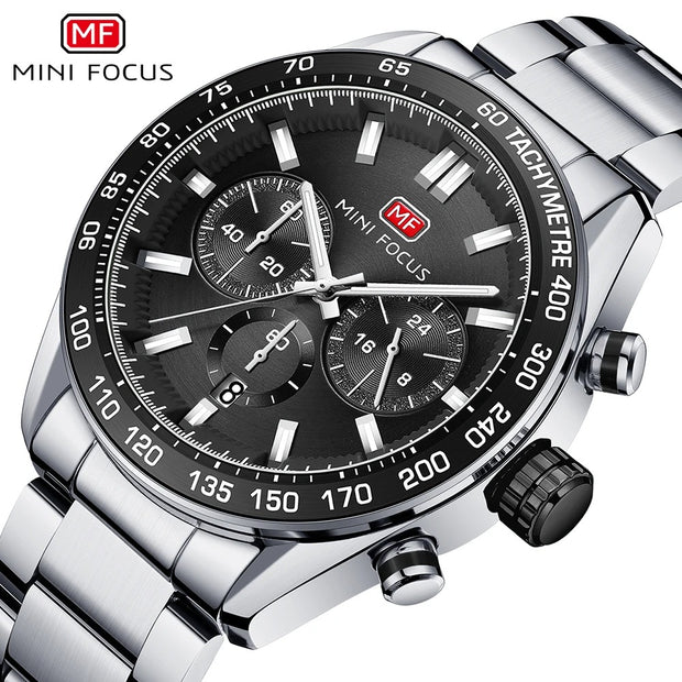 MINI FOCUS - MF0403 - Quartz - Bracelet en Acier Inoxidable - Résistante à l'eau