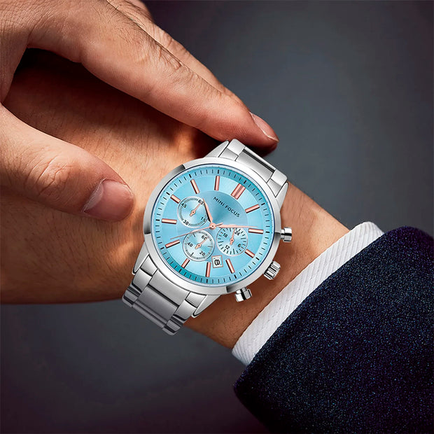 MINI FOCUS - MF0188 - Quartz - Bracelet en Acier Inoxidable - Résistante à l'eau