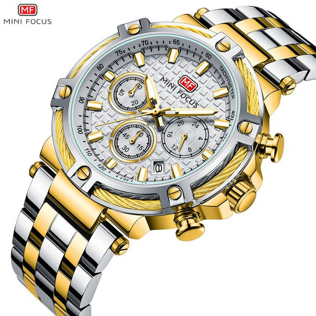 MINI FOCUS - MF0470 - Quartz - Bracelet en Acier inoxidable - Résistante à l'eau